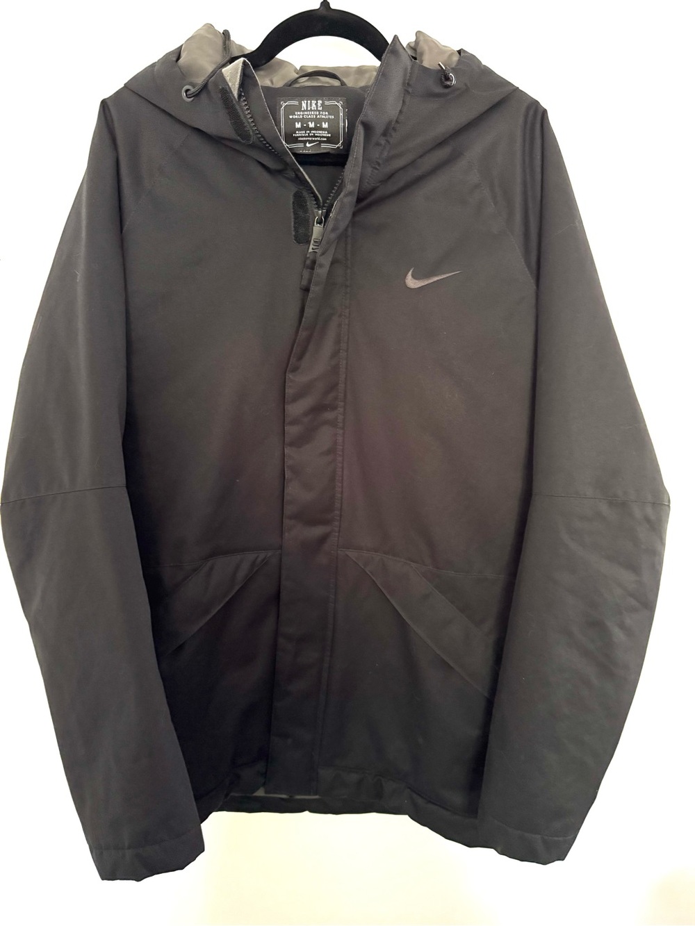 Nike Men’s Black Storm-FIT Hooded Performance Jacket
